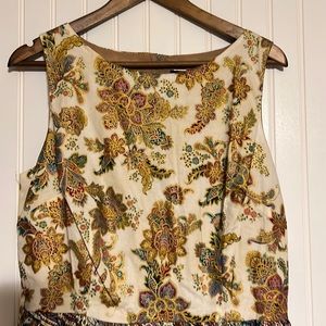 Retrolicious Gold Paisley Dress Size XL
